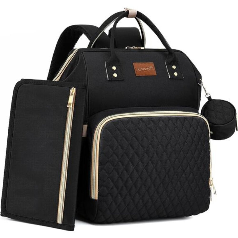 Diaper Bag Backpack with Changing Pad Pacifier Case, Baby Bag for Boy Girl
